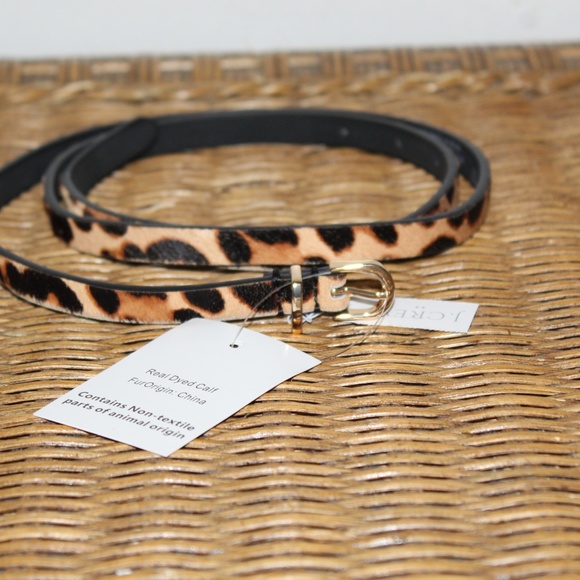 J. Crew.  Leopard Print Genuine Italian Leather Belt. main image 6